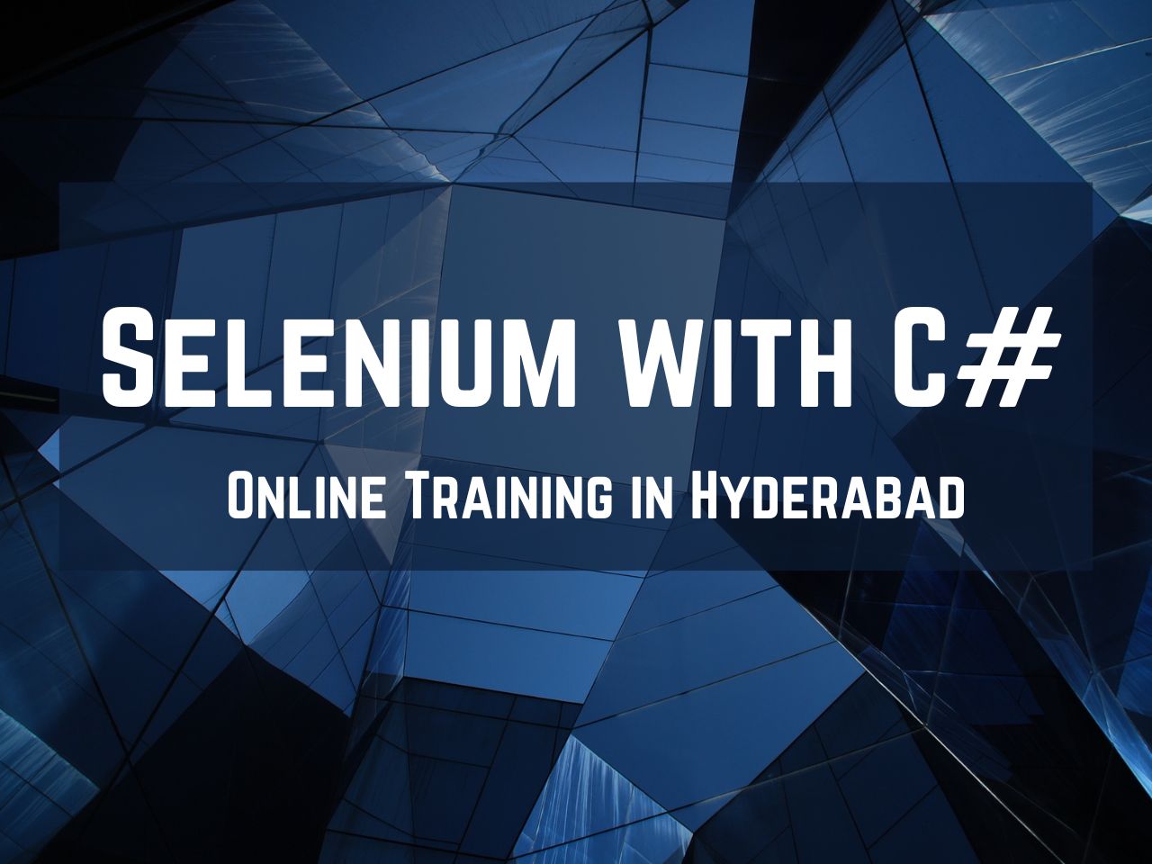 Selenium With C# online Training from India